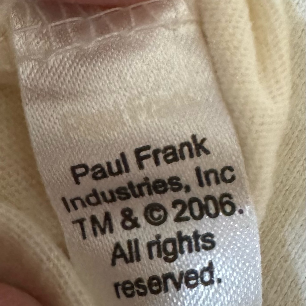 Paul Frank White Tee with Orange Cat and Yellow Character Graphic - Picture 11 of 11